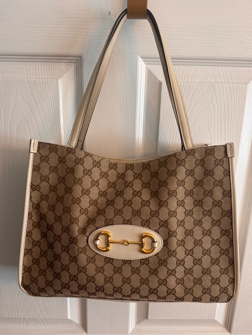 RARE Gucci Horsebit 1955 GG Canvas Tote - Medium
